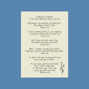 I'm praying for you
