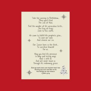 Take the journey to Bethlehem and there you will find the Son of man...