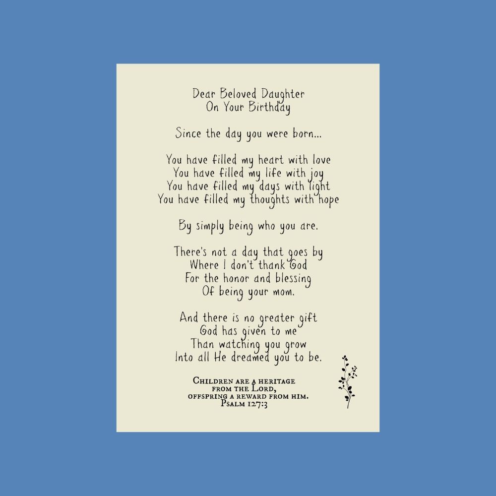 Birthday Blessings for Daughter