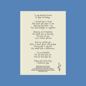 Birthday card for a friend who has made a difference in your life. Celebrate her today and every day.